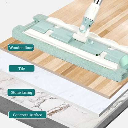 🏆Hot Sale 50% OFF🔥Flat Mop with Stainless Steel Handle with Reusable Washable Mop Cloths