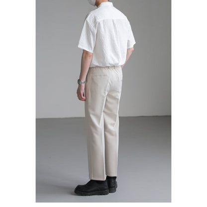 Men's Casual Button Down Textured Shirt