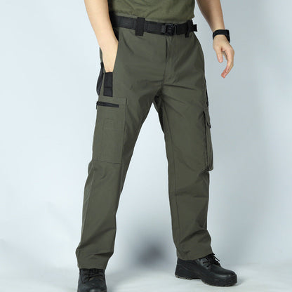 Men's Solid Color Breathable Long Cargo Pants