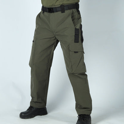Men's Solid Color Breathable Long Cargo Pants