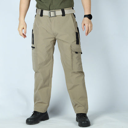 Men's Solid Color Breathable Long Cargo Pants