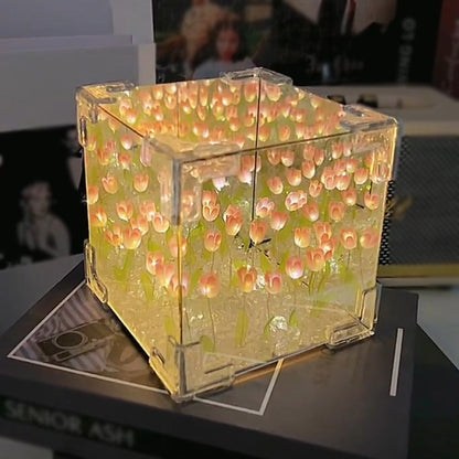 Specials 50% OFF🎁🎄Magic Cube DIY Tulip Mirror Light