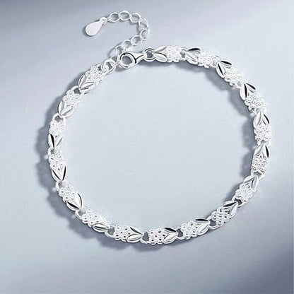 Pulseira Elegante de Trevo da Sorte Brilhante