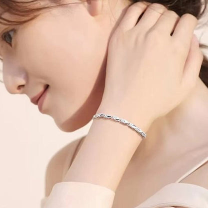 Pulseira Elegante de Trevo da Sorte Brilhante